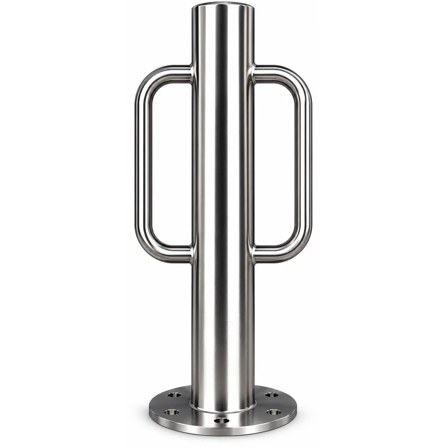 SBD-SSBR01 stainless steel bike rack with integrated side loops