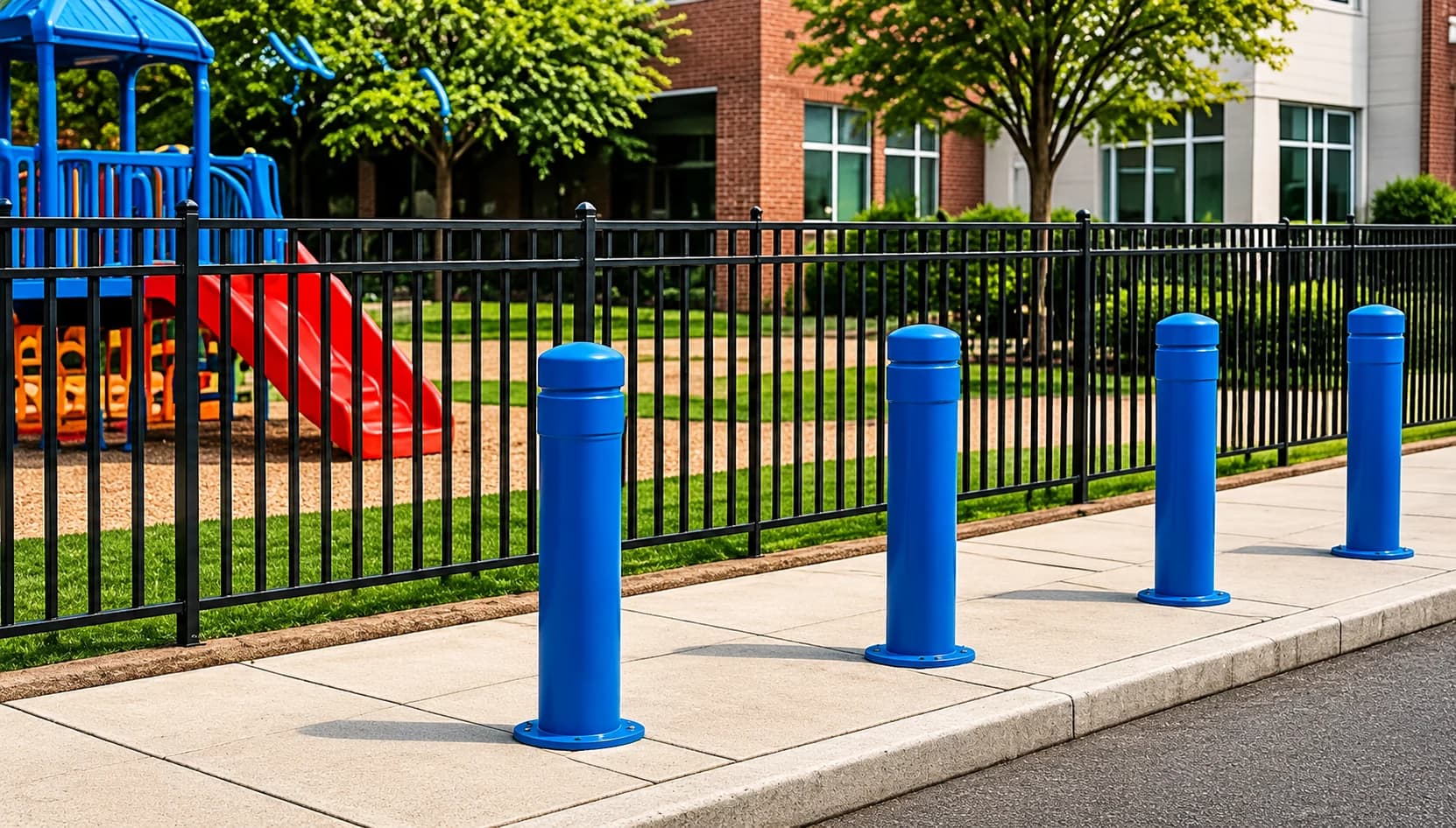 Bollards protecting daycares
