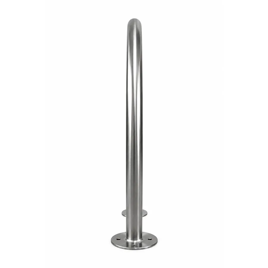 SBD-UBRSS01 round bike rack seen edge on, showing tube profile